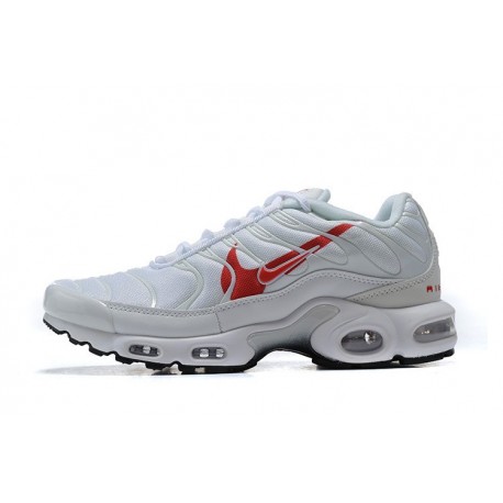 Nike Air Max Plus Tn Mens White Red CU3454 100 Footwear