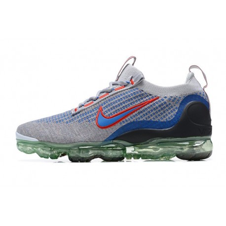 Nike Air VaporMax 2021 Flyknit Women/Men Grey Blue DX3368 700 Footwear