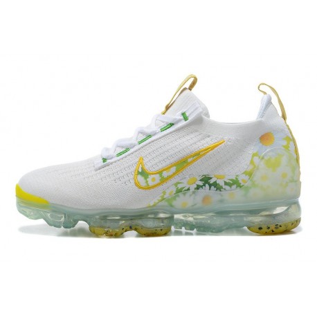 Nike Air VaporMax 2021 Flyknit Women/Men White Yellow Footwear