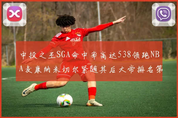 中投之王SGA命中率高达538领跑NBA麦康纳米切尔紧随其后大帝排名第七